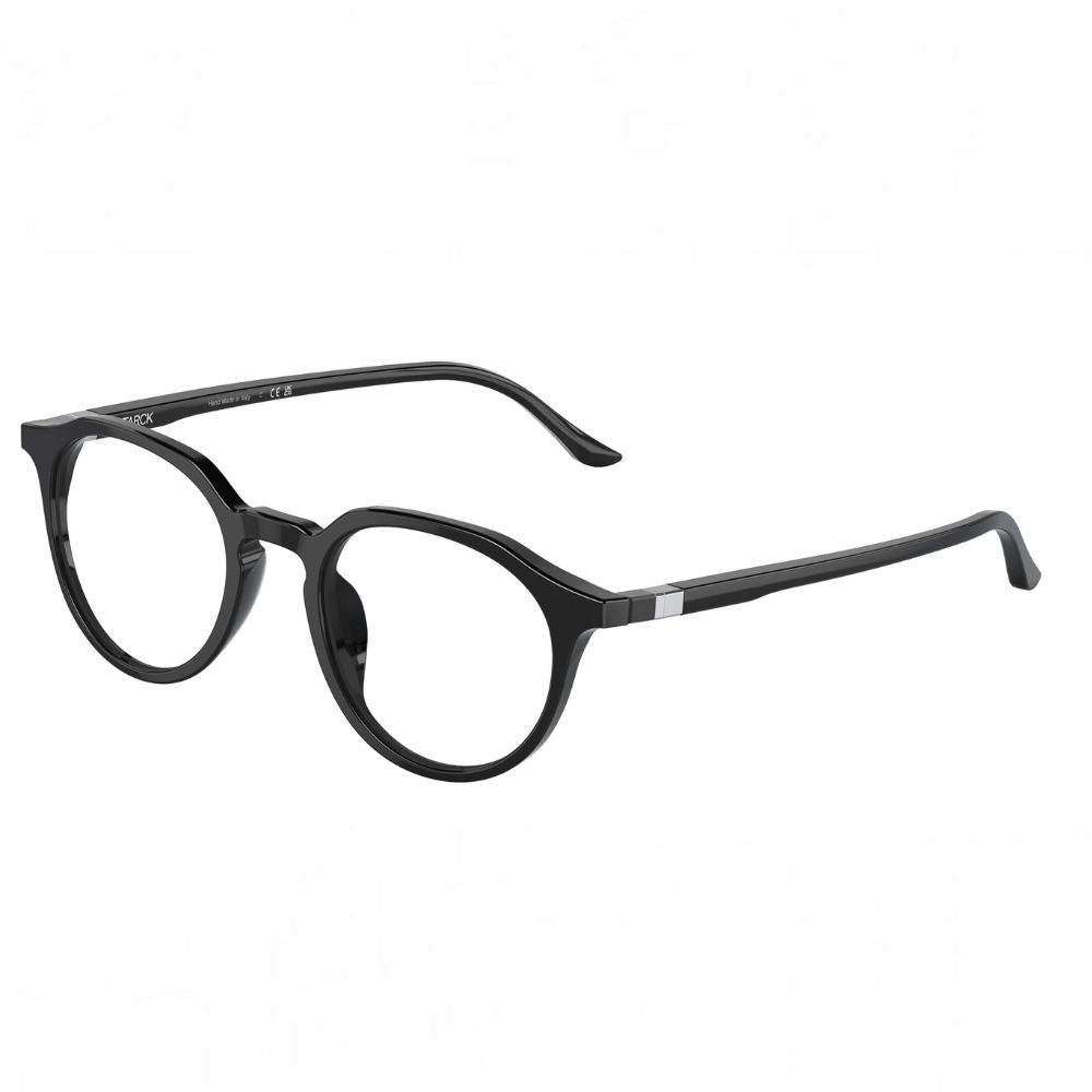 STARCK Optical Glasses SH3086 Full Plastic 49 0001 SBLK/SLV RD M