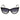 نظارة شمسية سوارفسكي نسائي بإطار بيضاوي بلاستيك - أسود لامع / بنفسجي
