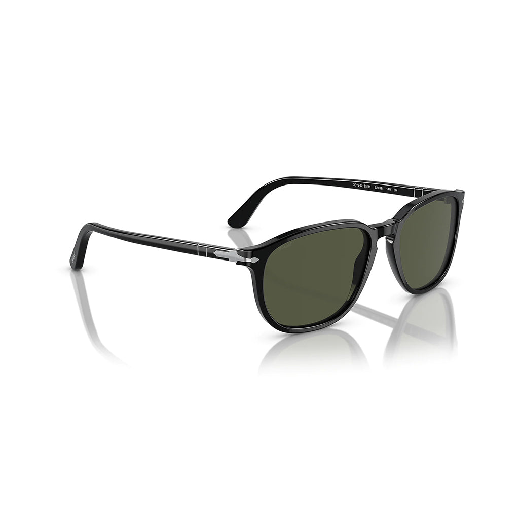 Persol Sunglasses 3019-S Full Plastic 52 95/31 BLK/GRN RD M