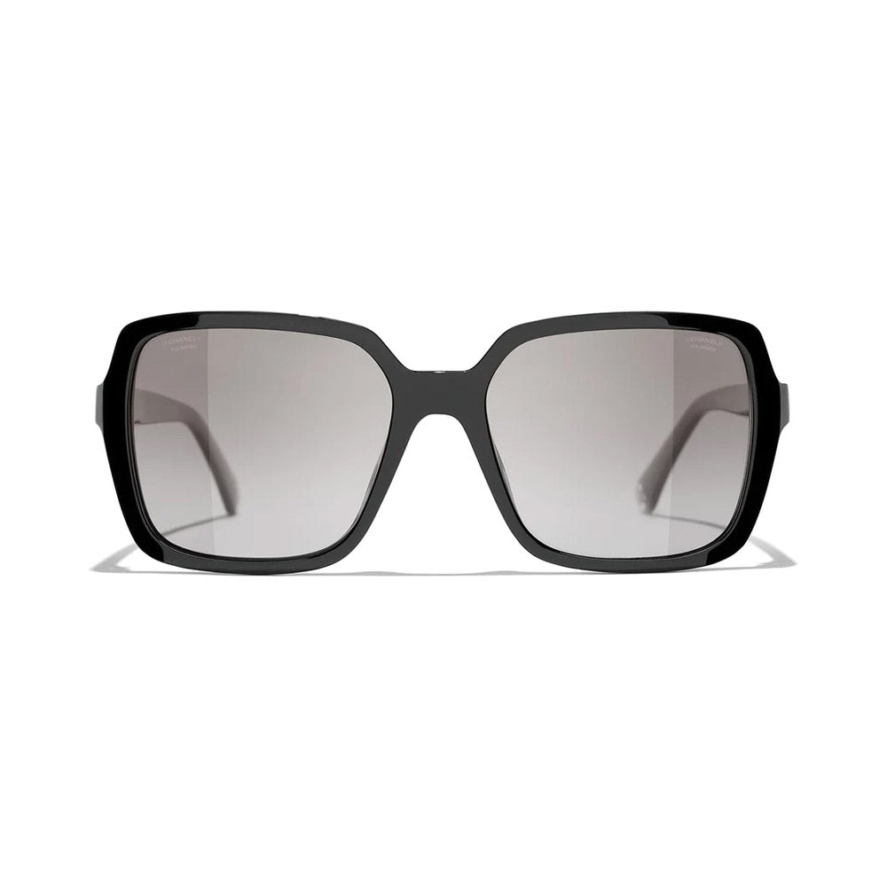 5505 C622/M3 نظارة شاميل شمسية سوداء مربعة للنساء