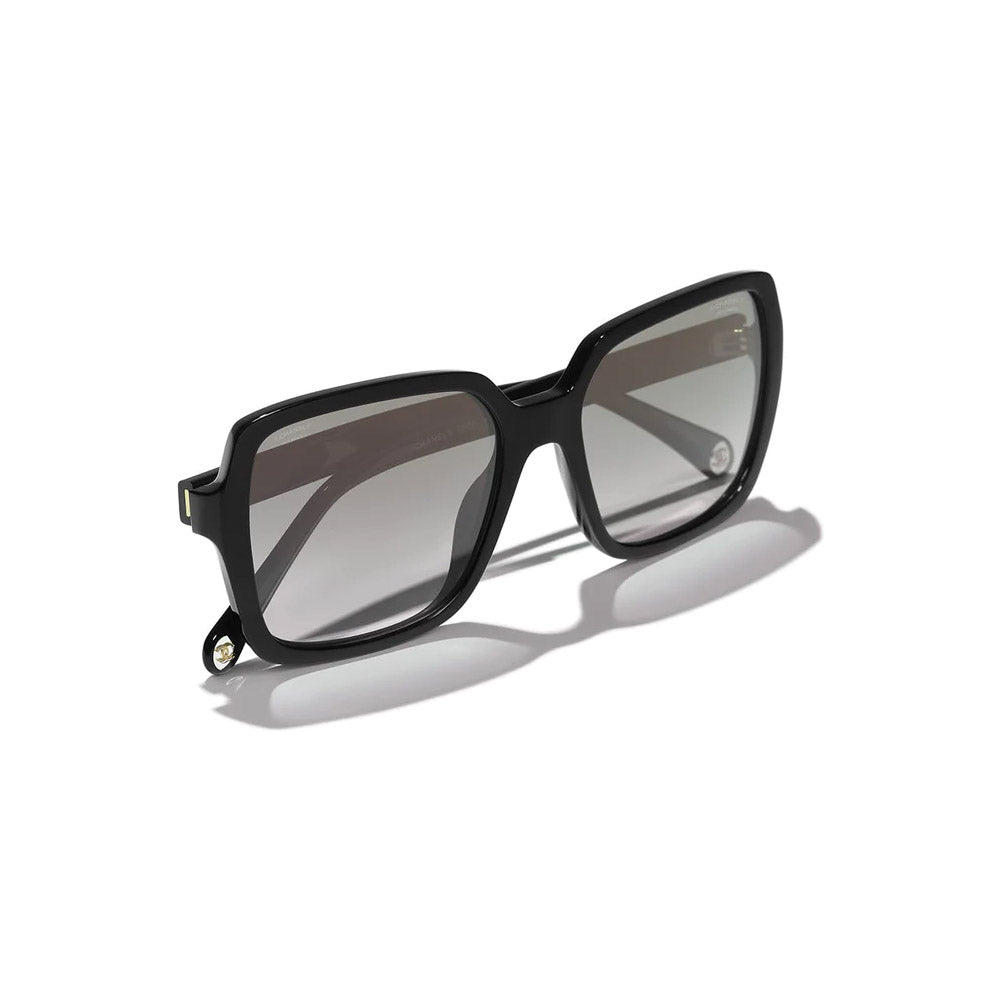 5505 C622/M3 نظارة شاميل شمسية سوداء مربعة للنساء