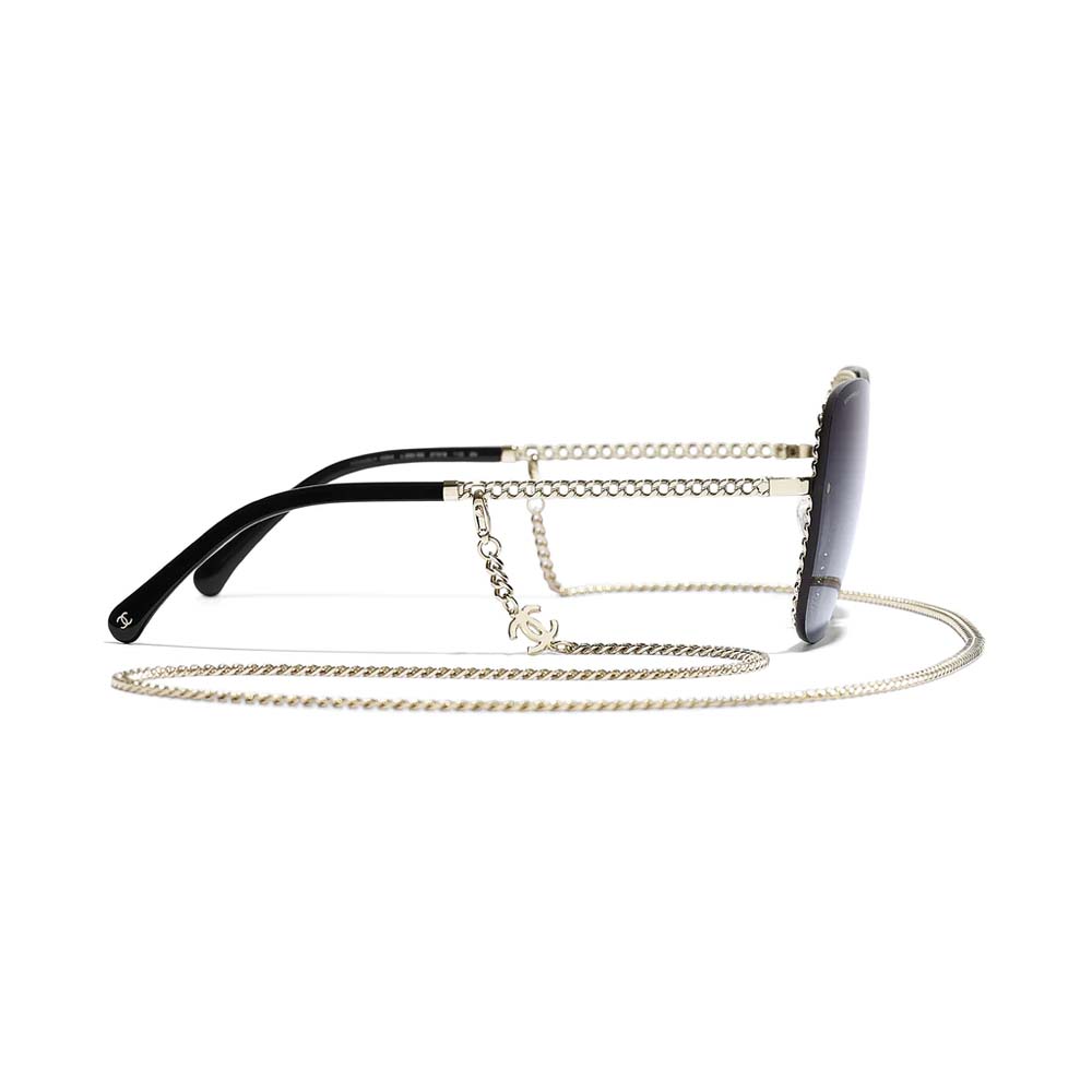 C395S6 نظارة شانيل بدون إطار ارجوانية للنساء 