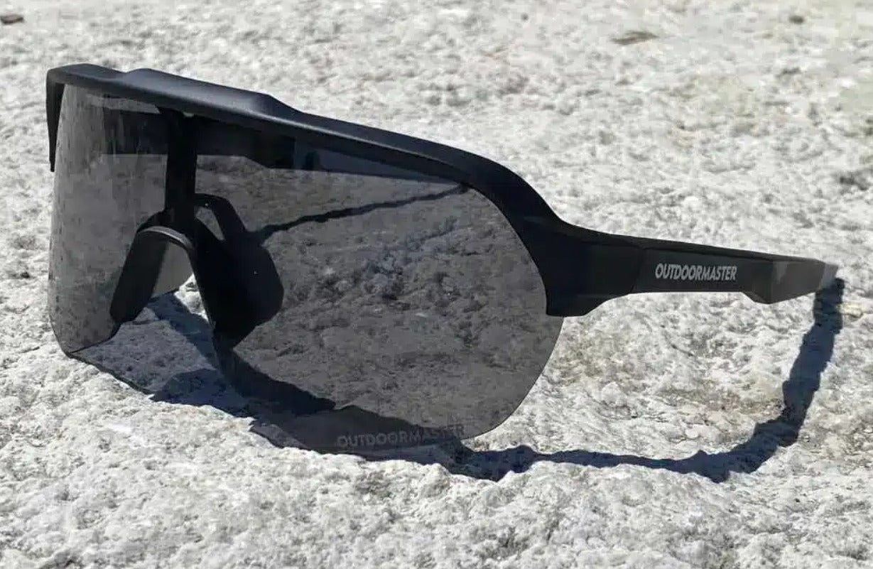 نظارة شمسية صن سبورتس رجالي بلاستيك - أسود